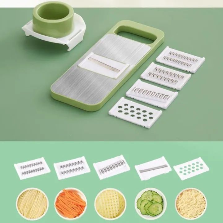 5in1 Vegetable Cutter Stainless Steel Multifunctional Grater For Vegetables Slicers Shredders Peeler