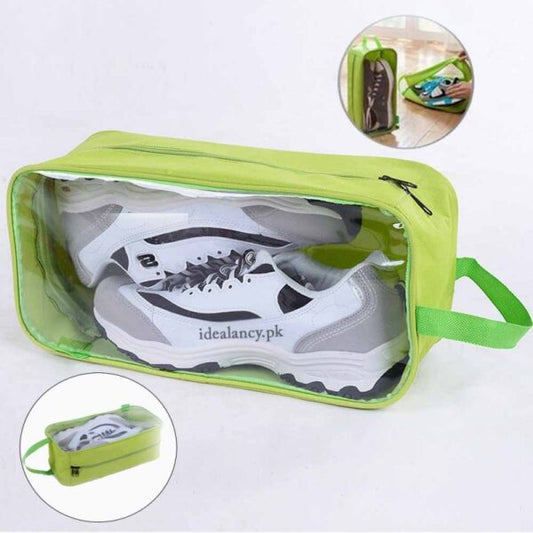 Under Bed Shoe Organizer Bag Clear Light Zip (1 Pairs) | Random Color